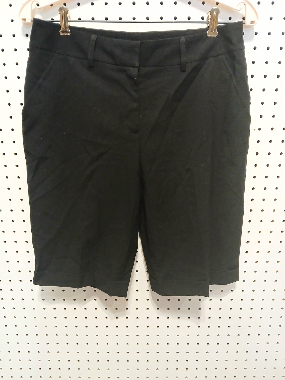 Kenneth Cole Reaction Black Tailored Bermuda Shorts